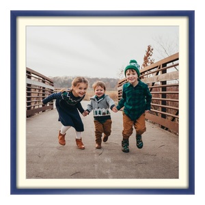 myposter, Poster im Holzrahmen in blau im Format 32 x 24 cm, 