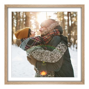 myposter, Poster im Bilderrahmen Eichenholz Naturfarbe gemasert quadratisch im Format 30 x 30 cm, 