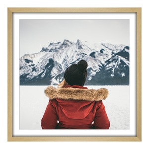 myposter, Poster im Vollholz Bilderrahmen Buche gemasert natur im Format 50 x 40 cm, 