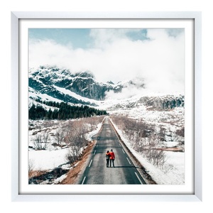 myposter, Poster im Holzrahmen gemasert in weiß DIN Format im Format 14,8 x 10,5 cm, 