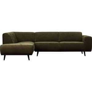 mutoni living, Ecksofa Statement links Ribcord flach warmgrün, Ecksofa Statement links Ribcord flach warmgrün 274x210