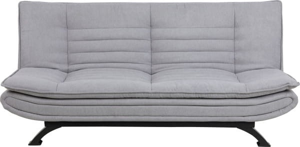 mutoni scandi, Bettsofa Beth Hellgrau, MID.YOU Schlafsofa in textil hellgrau , Faith , 196x91x98 cm , matt, pulverbeschichtet,Chenille , Liegefunktion, Rückenfutter , 001749020501