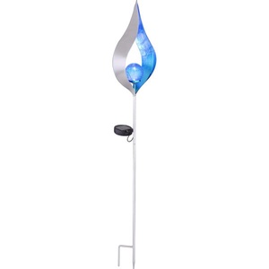 mutoni light, Solarleuchte Metall silberfarben 1xLED, Solarleuchte Metall silberfarben 1xLED