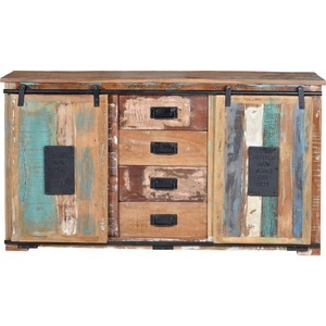 mutoni inspiration, Sideboard Iria Holz recycelt multicolor 130, Sideboard Iria Holz recycelt multicolor 130