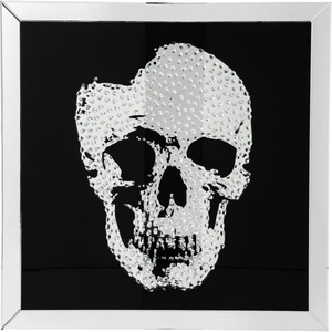 Kare Design, Bild Frame Mirror Skull 100x100cm, Bild Frame Mirror Skull 100x100cm