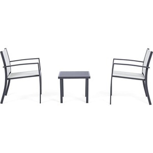 mutoni lifestyle, Garten Sitzgruppe Auri anthrazit (3-teilig), Garten Sitzgruppe Auri anthrazit (3-teilig)
