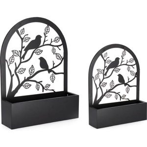 mutoni lifestyle, Blumenkasten Rosalinda schwarz (2er-Set), Blumenkasten Rosalinda schwarz (2er-Set)