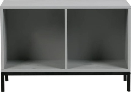vtwonen, vtwonen Sideboard Betongrau mit 2 Fächern, Schrank Case Two Open mit Gestell betongrau