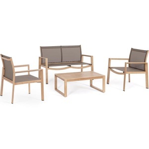 mutoni lifestyle, Gartenlounge Kallen natur (4er-Set), Gartenlounge Kallen natur (4er-Set)