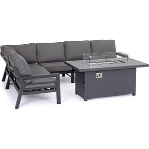 mutoni lifestyle, Ecklounge Hendrix mit Kamin anthrazit, Ecklounge Hendrix mit Kamin anthrazit