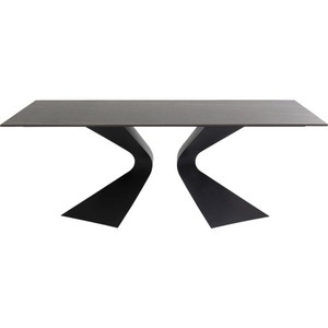 Kare Design, Tisch Gloria Outdoor Keramik schwarz 180x90, Tisch Gloria Outdoor Keramik schwarz 180x90