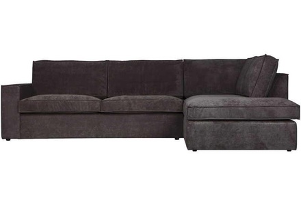 mutoni casual, Ecksofa Thomas Ribcord Rechts Dunkel Grau, mutoni - Ecksofa, One Size, Grau