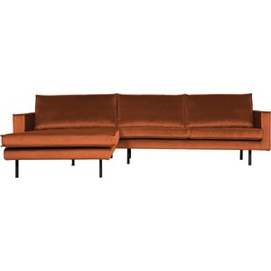 mutoni casual, Ecksofa mit Longchair Rodeo Links Rust, Ecksofa Rodeo mit Longchair Links Velvet Rust 300x155