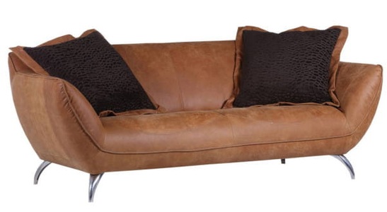 home24, home24 Sofa Astley (2-Sitzer), Canapé Venezuela en cuir