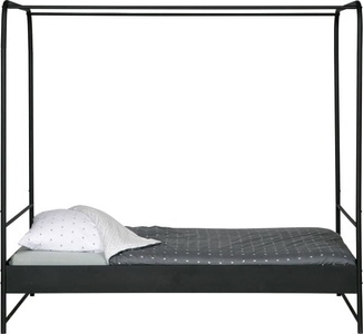 mutoni casual, Himmelbett Bunk schwarz 120x200, Himmelbett Bunk Metall schwarz 120x200