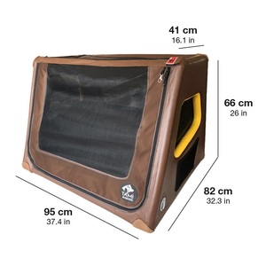 TAMI, TAMI Aufblasbare Hundebox - Braun/Schwarz -, 