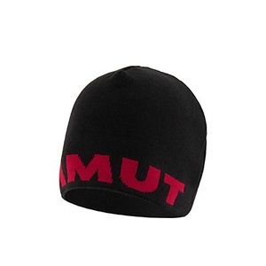 Mammut, Mammut Logo Beanie black 2019 One Size Mützen, Mammut Beidseitig tragbare feinmaschige Strickmütze Mammut Logo Beanie schwarz one size