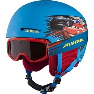 Alpina, Zupo Disney Jungen Skihelm + Brille, Alpina Zupo Disney Set Skihelm Kinder blau 48-52cm 2021 Ski- & Snowboardhelme