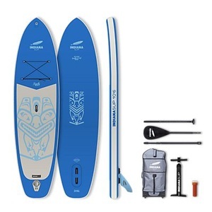 Indiana, Family Pack 10.6 Stand Up Paddle (SUP) 2020, Indiana SUP 10'6 Family Pack mit 3-teiligem Fiberglas/Composite Paddel blau/grau 2021 SUP Boards