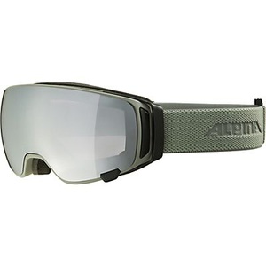 Alpina, Alpina Double Jack MAG Q Schutzbrille grün 2021 Ski & Snowboardbrille, Alpina Skibrille Double Jack Mag Q - Moongrey Matt/Mirror Black