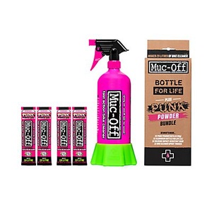 MUC-OFF, 4-Pack Punk Powder Fahrradreiniger + Flasche, Muc-Off Veloreiniger Punk Powder + Bottle