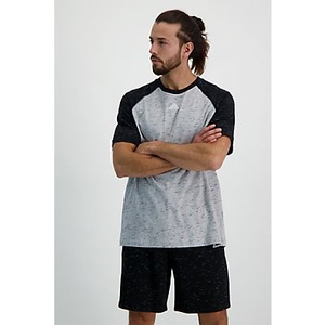 adidas, adidas Melange T-Shirt Herren - Hellgrau, Schwarz, 