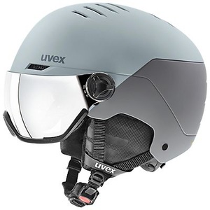 Uvex, Uvex Wanted VIS Skihelm, Uvex Skihelm Wanted Visor - glacier - rhino mat (Grösse: 54-58)