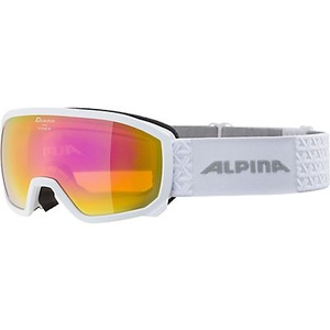 Alpina, Alpina Kinder Scarabeo Multimirror Skibrille (Weiß), Alpina SCARABEO Jr. Q-LITE Skibrille - White Matt Mirror Pink