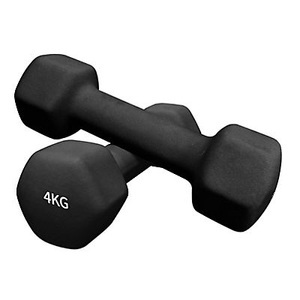 Powerzone, Hexagonal neoprene 2 x 4 kg Hantel Set, Hexagonal neoprene 2 x 4 kg Hantel Set