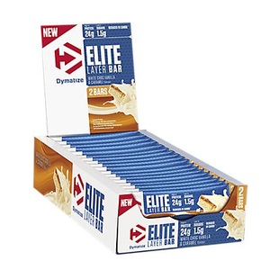 Dymatize nutrition, Dymatize Nutrition - Dymatize - Riegel Elite Layer Bar White Chocolate Vanilla & Caramel 18 x 60g New, 