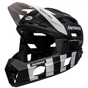 Bell, Bell Super AIR R MIPS Spherical Velohelm - Matte Black/White Fasthouse, Bell Super AIR R MIPS Spherical Velohelm - Matte Black/White Fasthouse (Grösse: M 55-59)