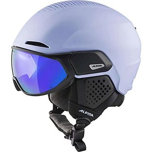 Alpina, Alpina Alto Q-Lite Visier Skihelm - Lilac Black Matt, ALPINA Skihelm Alto Q-Lite lila | 51-55CM