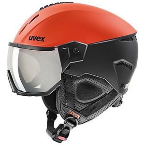 Uvex, instinct visor Skihelm, Uvex Skihelm Instinct Visor - fierce red - black mat (Grösse: 53-56)