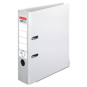 undefined, Herlitz 05480710 Ringmappe A4 Weiß, Herlitz Ordner maX.file protect A4 8cm weiß