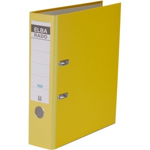 Elba, ELBA Rado Star Brilliant Ordner DIN A4 80 mm Gelb 2 Ringe Rado Star Karton, PP (Polypropylen) Glatt, Elba rado Rado Star Brilliant Ordner A4 80 mm Gelb 2 Ringe Karton, PP (Polypropylen) Glatt