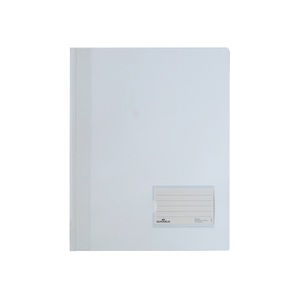 Durable, Durable Schnellhefter DURALUX 268002 Weiß DIN A4+ Beschriftungsfenster (90 x 57 mm), Einreißschutz, Innentasche, DURABLE Schnellhefter Duralux DIN A4 Weiß PVC