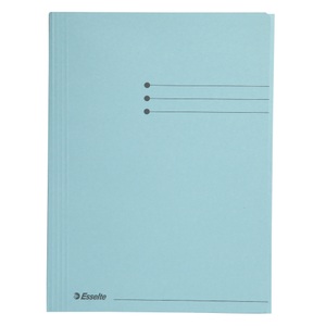 Esselte, Esselte Flügelmappe Jurismappe DIN A4 Blau Karton 50 Stück, Esselte Manilla Jurismappe 1033302 DIN A4 Blau Recycelter Karton 250 Blatt 24 x 31,8 x 2 cm 50 Stück
