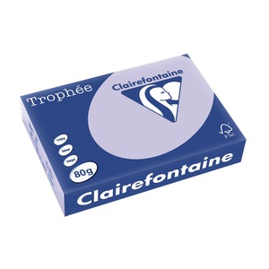 Clairefontaine, Clairefontaine 1872C Farbiges Kopier-/ Druckerpapier DIN A4 80 g/m² Lila 500 Blatt, Clairefontaine Kopierpapier Trophée A4, 80 g/m², Lila, 500 Blatt