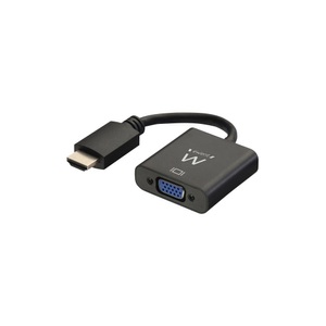 undefined, Ewent EW9864 HDMI VGA, 3.5mm Schwarz Kabelschnittstellen-/adapter, 