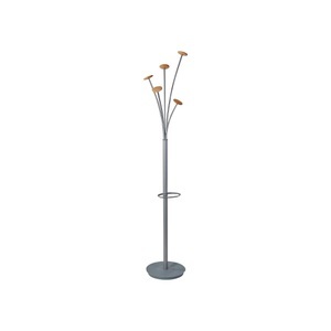 ALBA, Alba Garderobenständer PMFEST 38 x 350 x 1870mm Silber Grau, Alba Garderobenständer PMFEST 38 x 350 x 1870mm Silber Grau