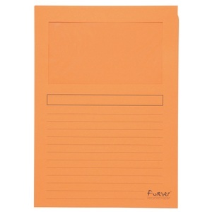 Exacompta, Exacompta Fenstermappe Forever DIN A4 Orange Karton 100 Stück, Exacompta Fenstermappe Forever DIN A4 Orange Karton 100 Stück