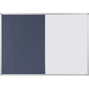 Office Depot, Office Depot Kombitafel aus Filz- und Whiteboard Blau, Weiss 120 x 90 cm mit Aluminiumrahmen, Viking Kombi-Tafel aus Filz- und Whiteboard Blau, Weiß 120 x 90 cm mit Aluminiumrahmen
