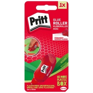 Pritt, Pritt Kleberoller Compact Permanent 4,2 mm 2110469 10 m, Pritt Einwegkleberoller Mini Nicht Nachfüllbar Permanent 0,5 cm x 6 m 2110049 Rot