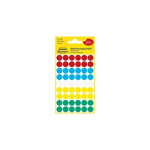 Avery Zweckform, Avery Zweckform Avery Zweckform Klebepunkte 12 mm, AVERY Zweckform 3088 Markierungspunkte Farbig assortiert 5 Blatt à 54 Etiketten