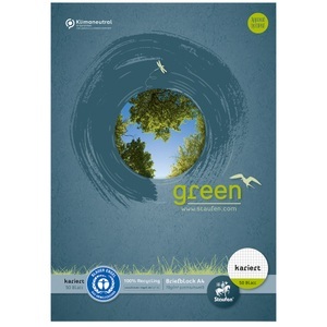 Ursus Green, Ursus Green A4 Oben gebunden Blau Papierumschlag Notizbuch quadratisch 50 Blatt, Ursus Green Notebook DIN A4 Kariert Geheftet Papier Blau Nicht perforiert Recycled 100 Seiten