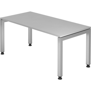 LIVIQUE, Schreibtisch Office, Hammerbacher Schreibtisch J Serie Grau 1.600 x 680 mm VJS16/5