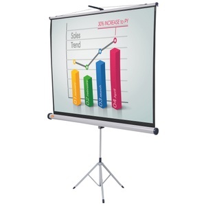 Nobo, NOBO Projektionsbildschirm mit Stativ, Nobo Flexible Projektionsleinwand 1902395W Mit Dreibeinstativ Format 16:10 150 x 100 cm