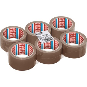 Tesa, tesapack Verpackungsklebeband 4089 50 mm x 66 m Braun 6 Rollen, tesa Verpackungsklebeband tesapack Universal Braun 50 mm (B) x 66 m (L) PP (Polypropylen) 4089 6 Rollen