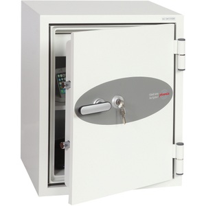 Phoenix, Phoenix Feuerschutztresor FS0441K Weiss 500 x 500 x 720 mm, Feuerschutzschrank FS 0441, Schlüsselschloss, B 500 x T 500 x H 640 mm, Stahl, signalweiß RAL 9003