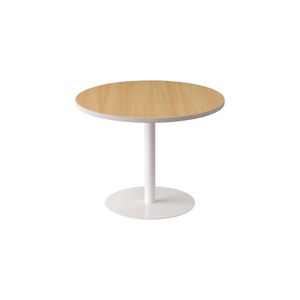 undefined, Lounge-Tisch rund, Ø 800 mm Buche-Dekor, Paperflow Beistelltisch easyDesk Buche, Weiss 800 x 800 x 600 mm